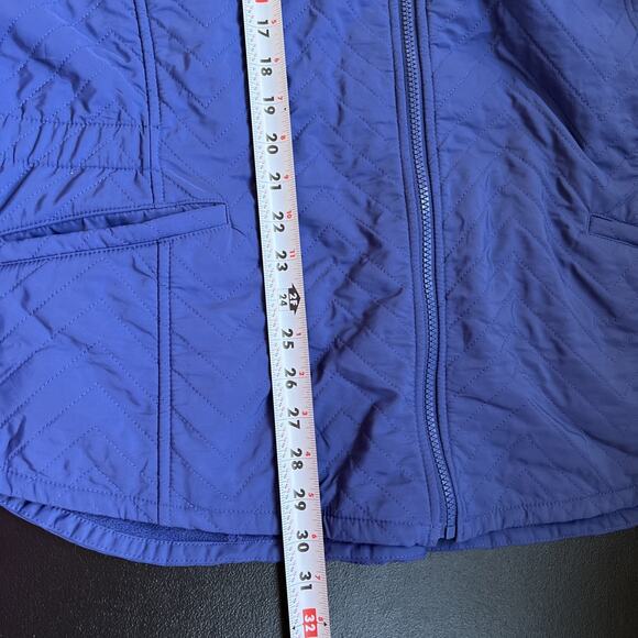 Blue Mountain Vest Women's 3X Blue Quilted Fleece Lined Pockets Cinched Waist - Picture 8 of 8